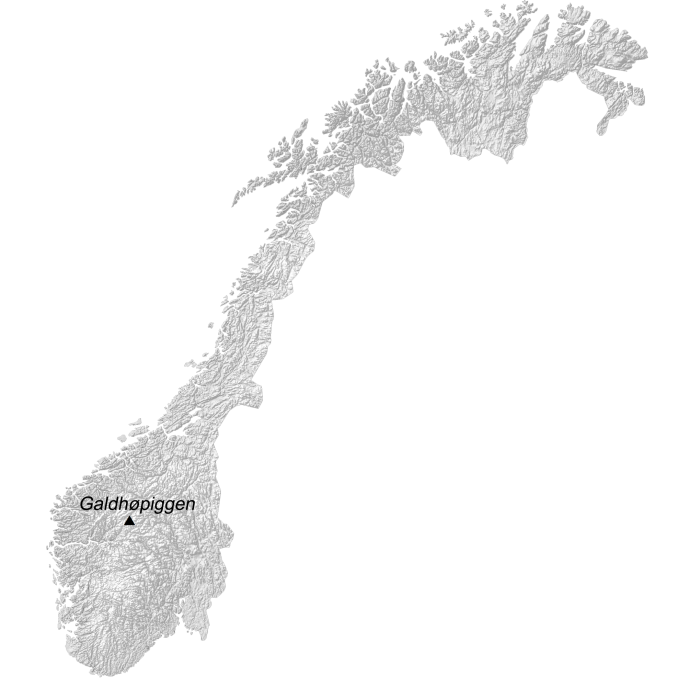 Norway Hillshade Map Glossy Poster Picture Photo Print Banner  Booma Prints
