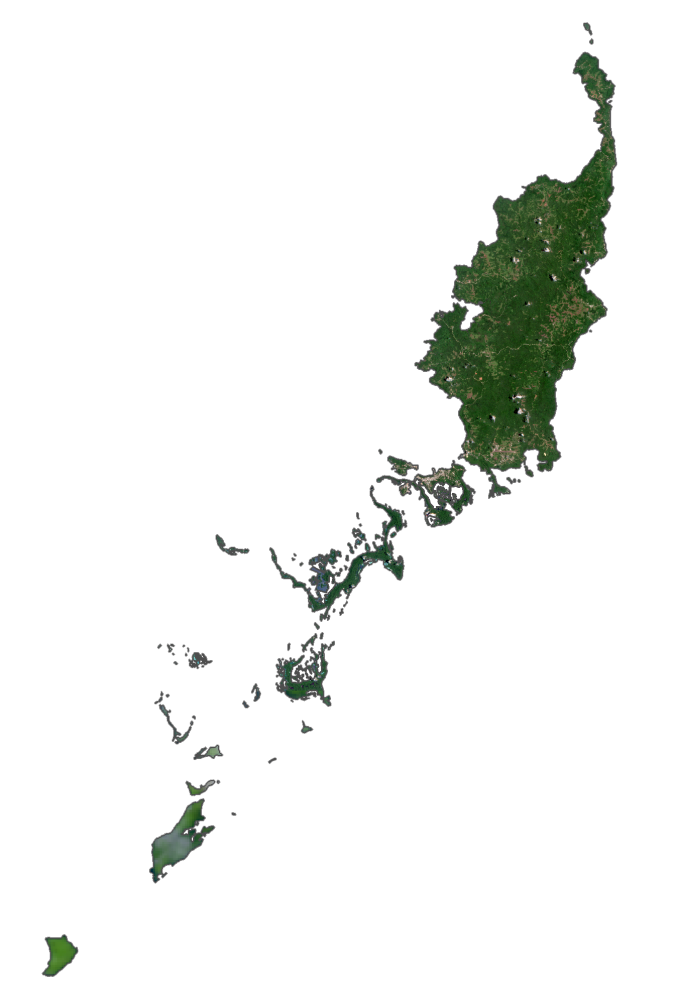 Palau Satellite Map Glossy Poster Picture Photo Print Banner  Booma Prints