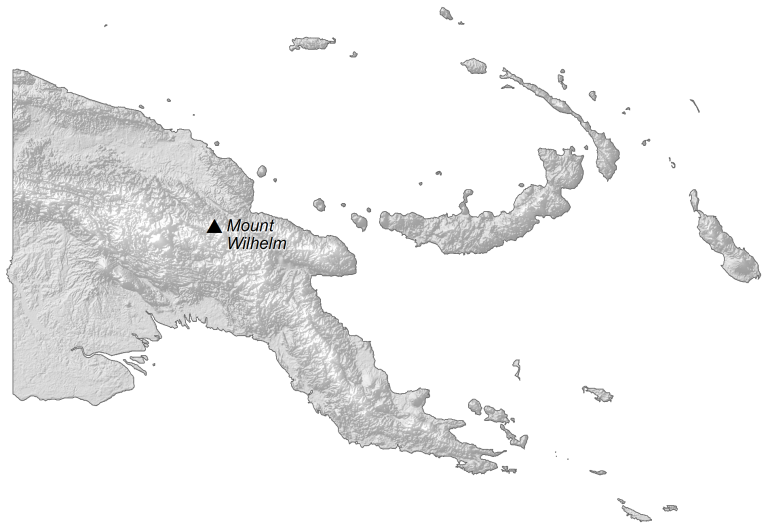 Papua New Guinea Elevation Map Poster Picture Photo Print Banner  Booma Prints