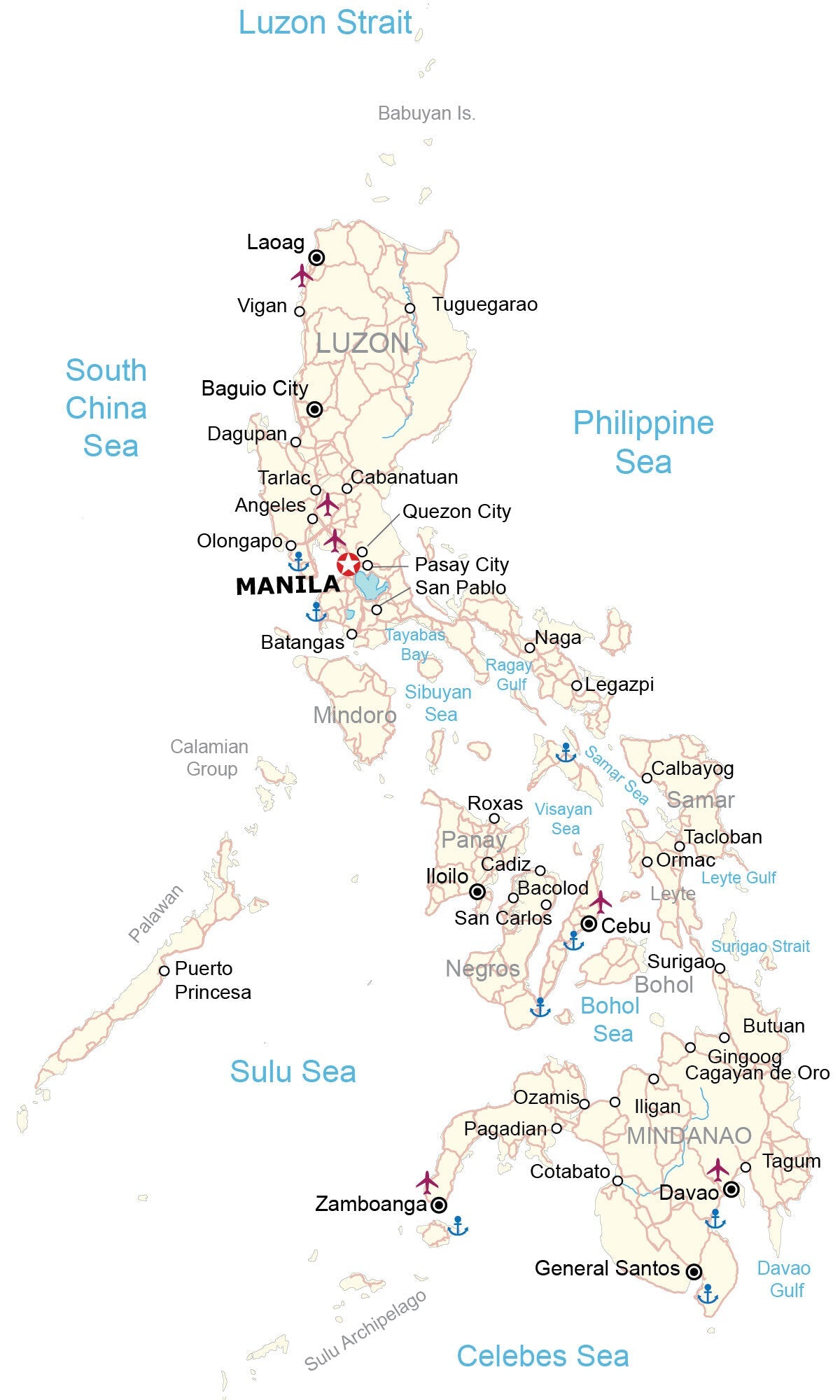 Philippines City Road Map Glossy Poster Picture Photo Print Banner  Booma Prints