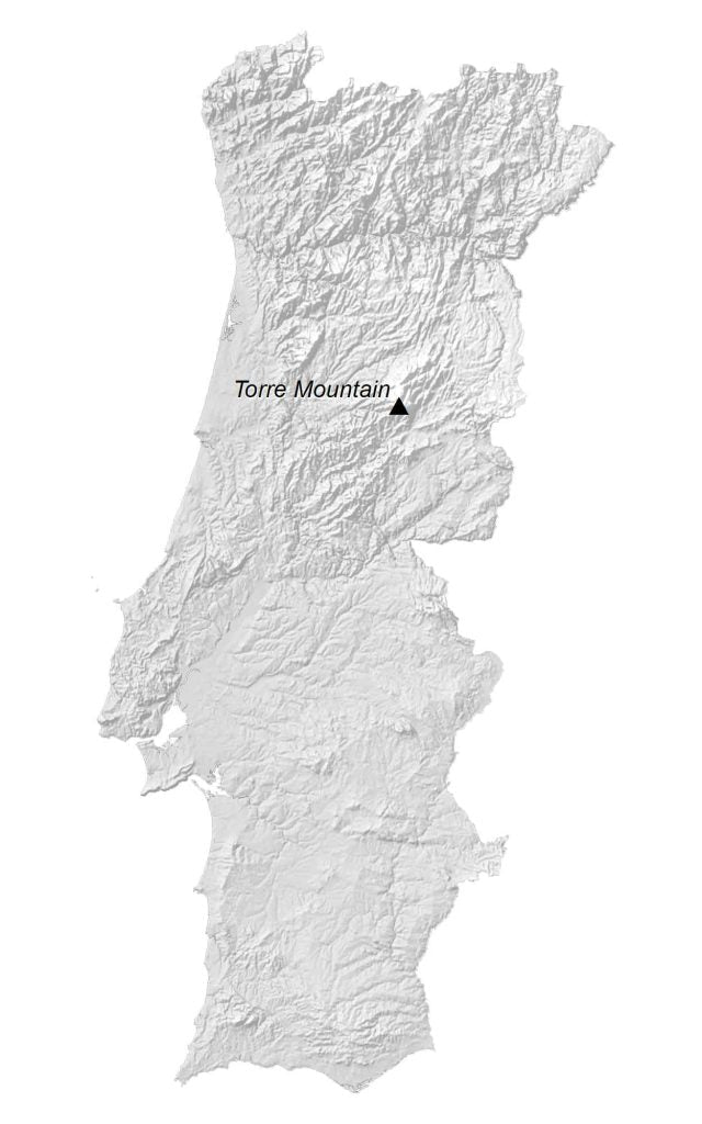 Portugal Elevation Map Glossy Poster Picture Photo Print Banner  Booma Prints