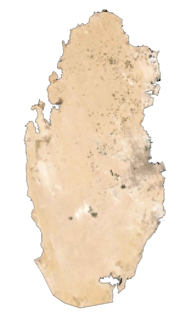 Qatar Satellite Map Glossy Poster Picture Photo Print Banner  Booma Prints