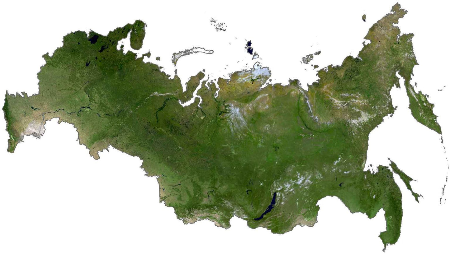 Russia Satellite Map Glossy Poster Picture Photo Print Banner  Booma Prints
