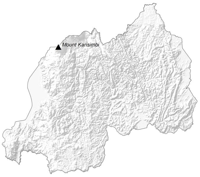 Rwanda Elevation Map Glossy Poster Picture Photo Print Banner  Booma Prints