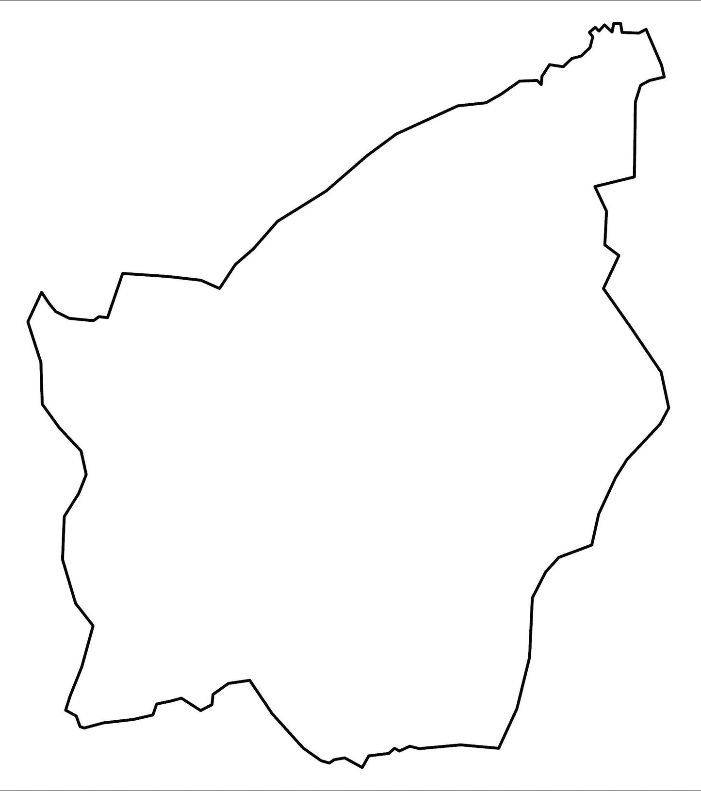 San Marino Blank Outline Map Glossy Poster Picture Photo Print Banner  Booma Prints