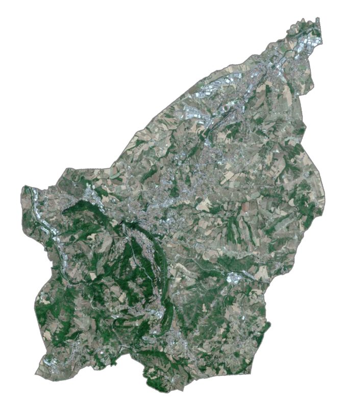 San Marino Satellite Map Glossy Poster Picture Photo Print Banner  Booma Prints