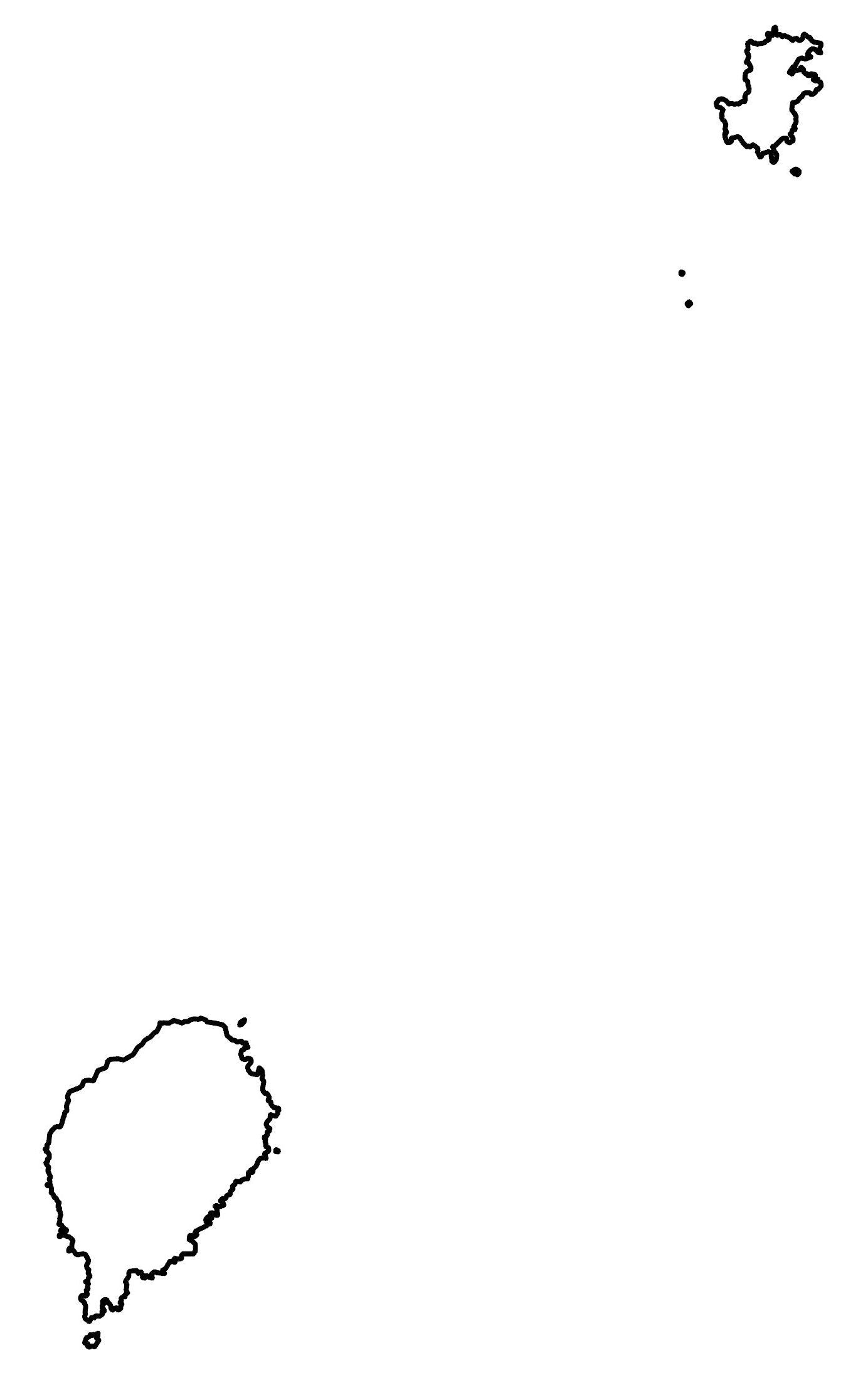 Sao Tome And Principe Blank Map Glossy Poster Picture Photo Print Banner  Booma Prints