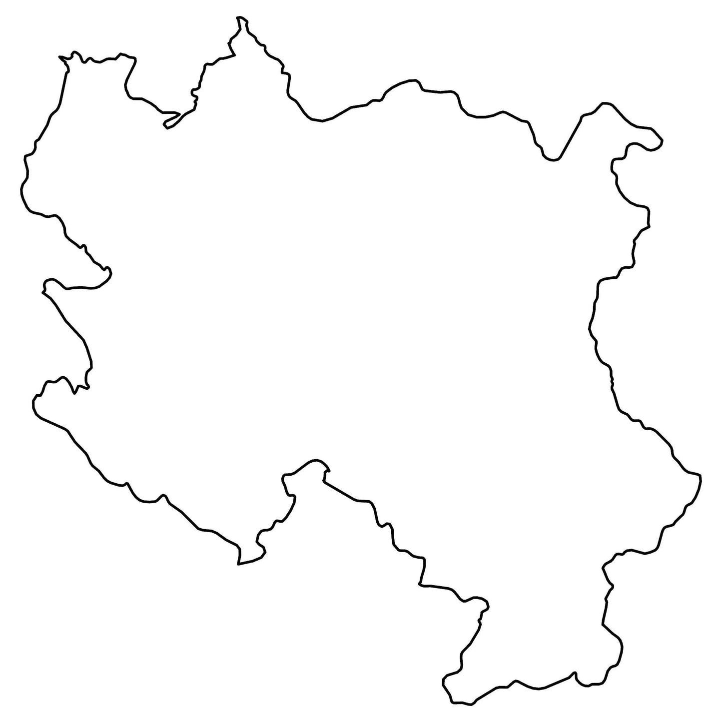 Serbia Blank Outline Map Glossy Poster Picture Photo Print Banner  Booma Prints