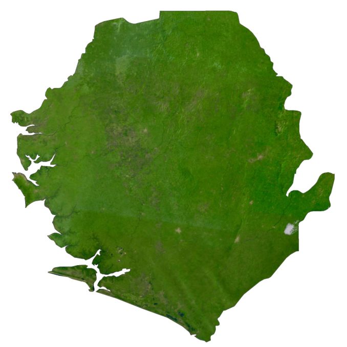 Sierra Leone Satellite Map Glossy Poster Picture Photo Print Banner  Booma Prints