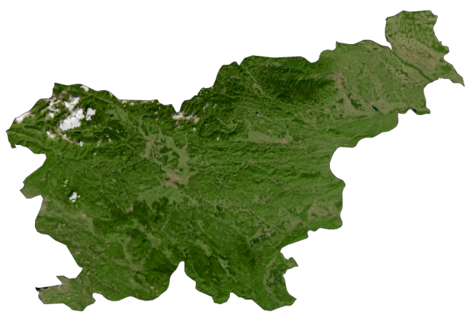 Slovenia Satellite Map Glossy Poster Picture Photo Print Banner  Booma Prints