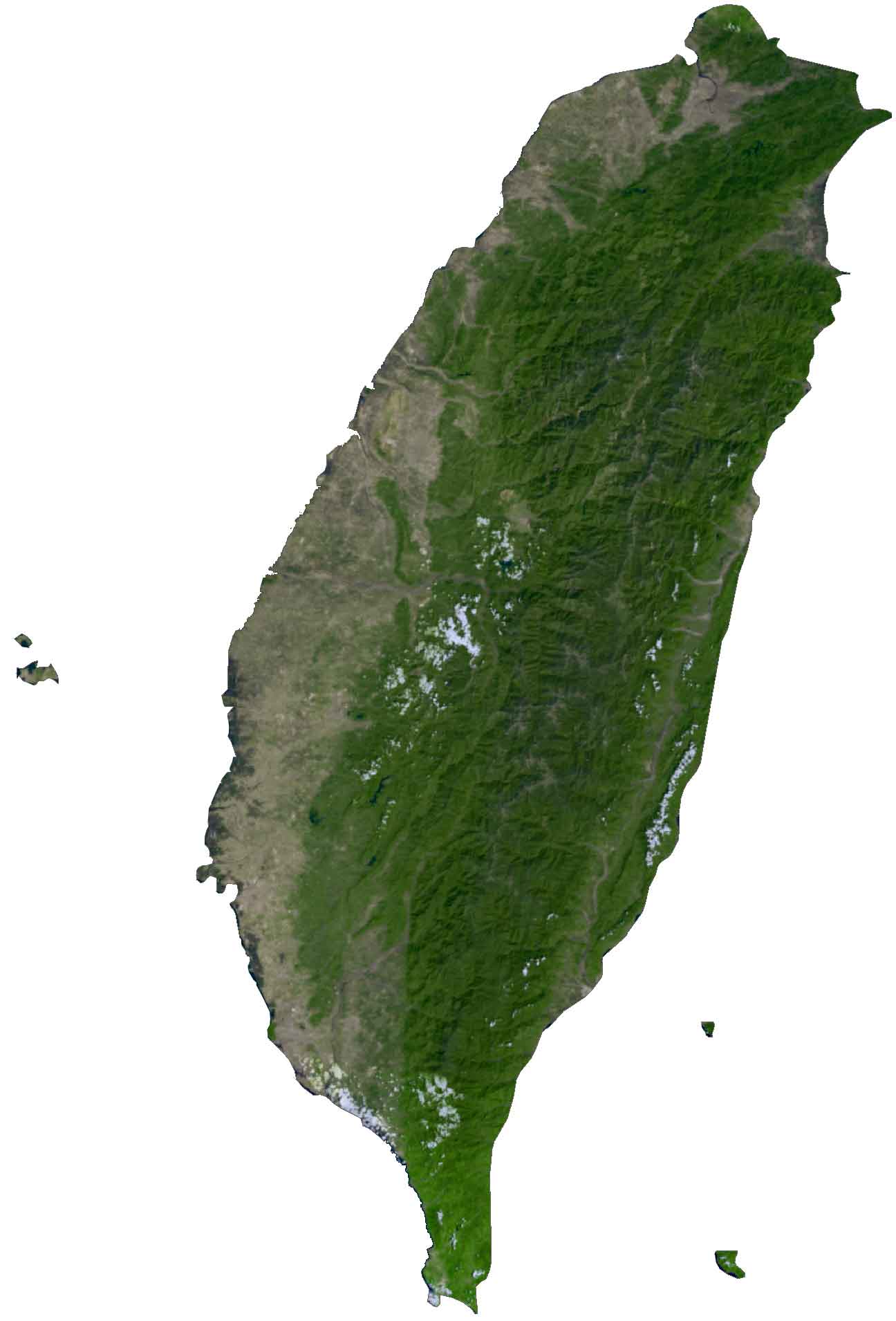 Taiwan Satellite Map Glossy Poster Picture Photo Print Banner  Booma Prints