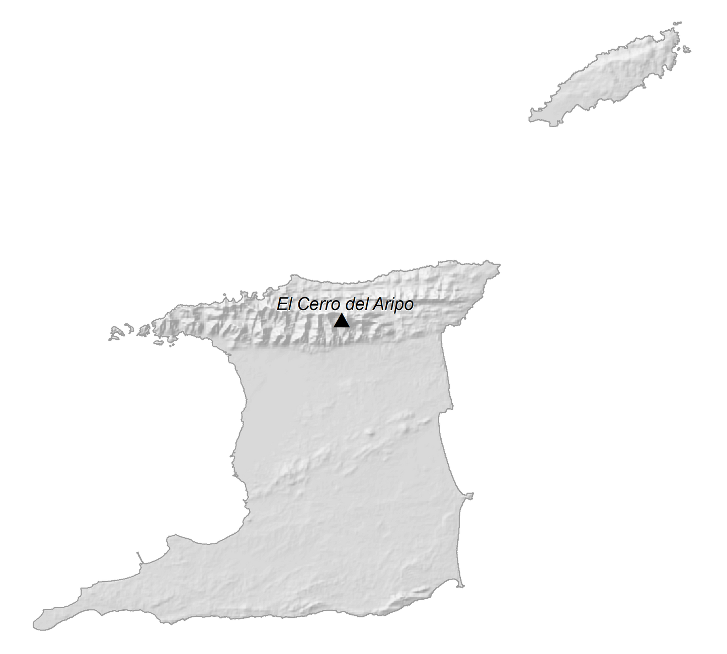 Trinidad And Tobago Elevation Map Glossy Poster Picture Photo Print Banner  Booma Prints