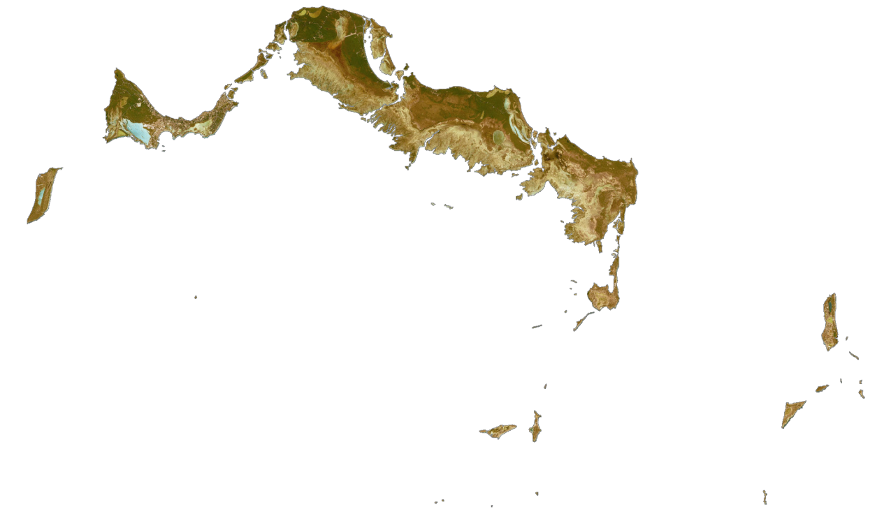 Turks And Caicos Satellite Map Glossy Poster Picture Photo Print Banner  Booma Prints