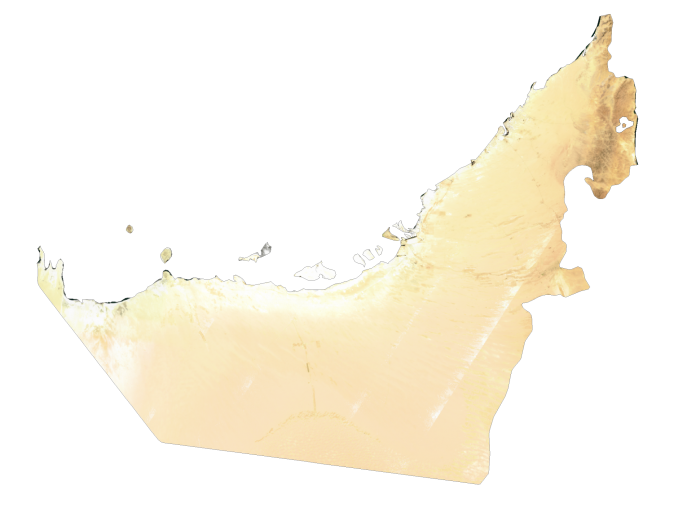 United Arab Emirates Uae Satellite Map Poster Picture Photo Print Banner  Booma Prints
