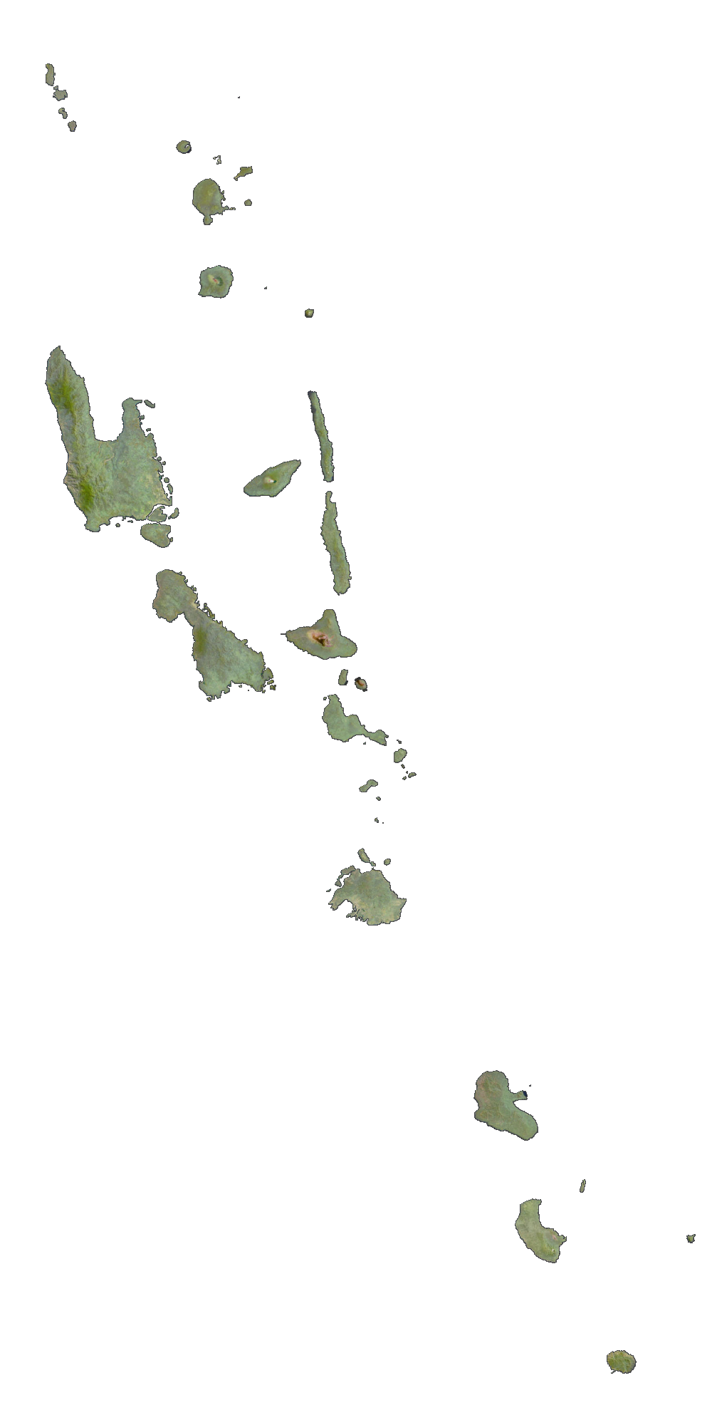 Vanuatu Satellite Map Glossy Poster Picture Photo Print Banner  Booma Prints
