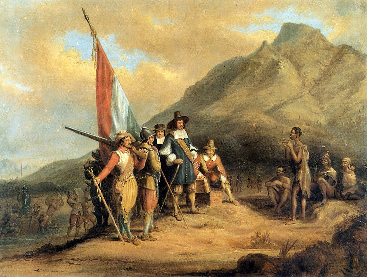Landing Of Jan Van Riebeeck Glossy Poster Picture Photo Print Banner  Booma Prints