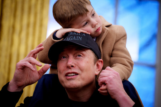 Elon Musk Son On Head Glossy Poster Picture Photo Print Banner  Booma Prints