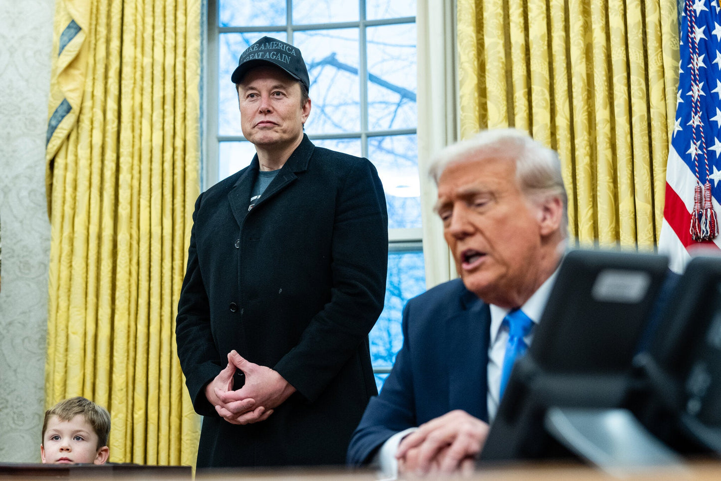 Musk Son X Oval Office Glossy Poster Picture Photo Print Banner  Booma Prints