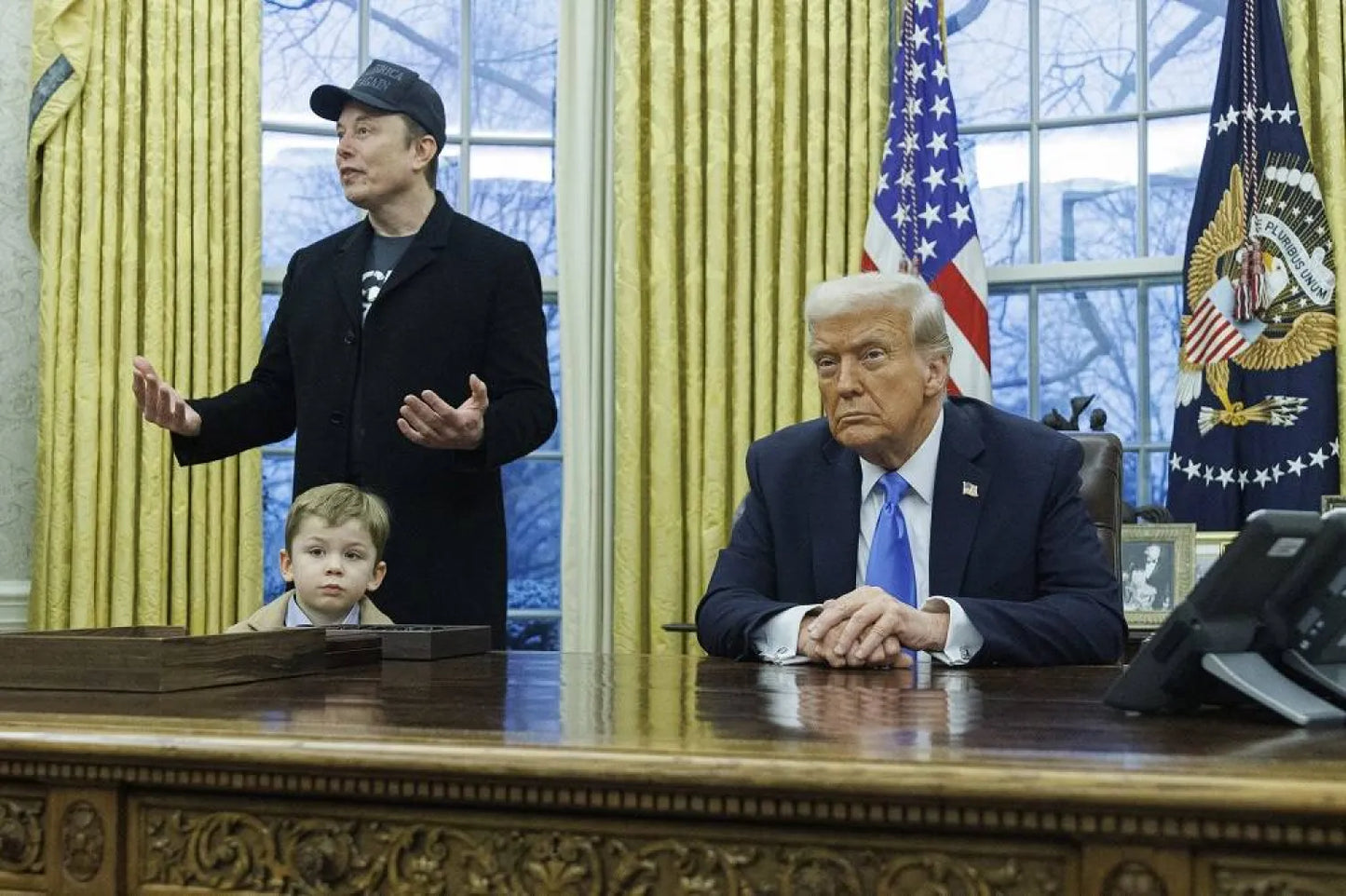 Musk Son X Oval Office Donald Trump Poster Picture Photo Print Banner  Booma Prints
