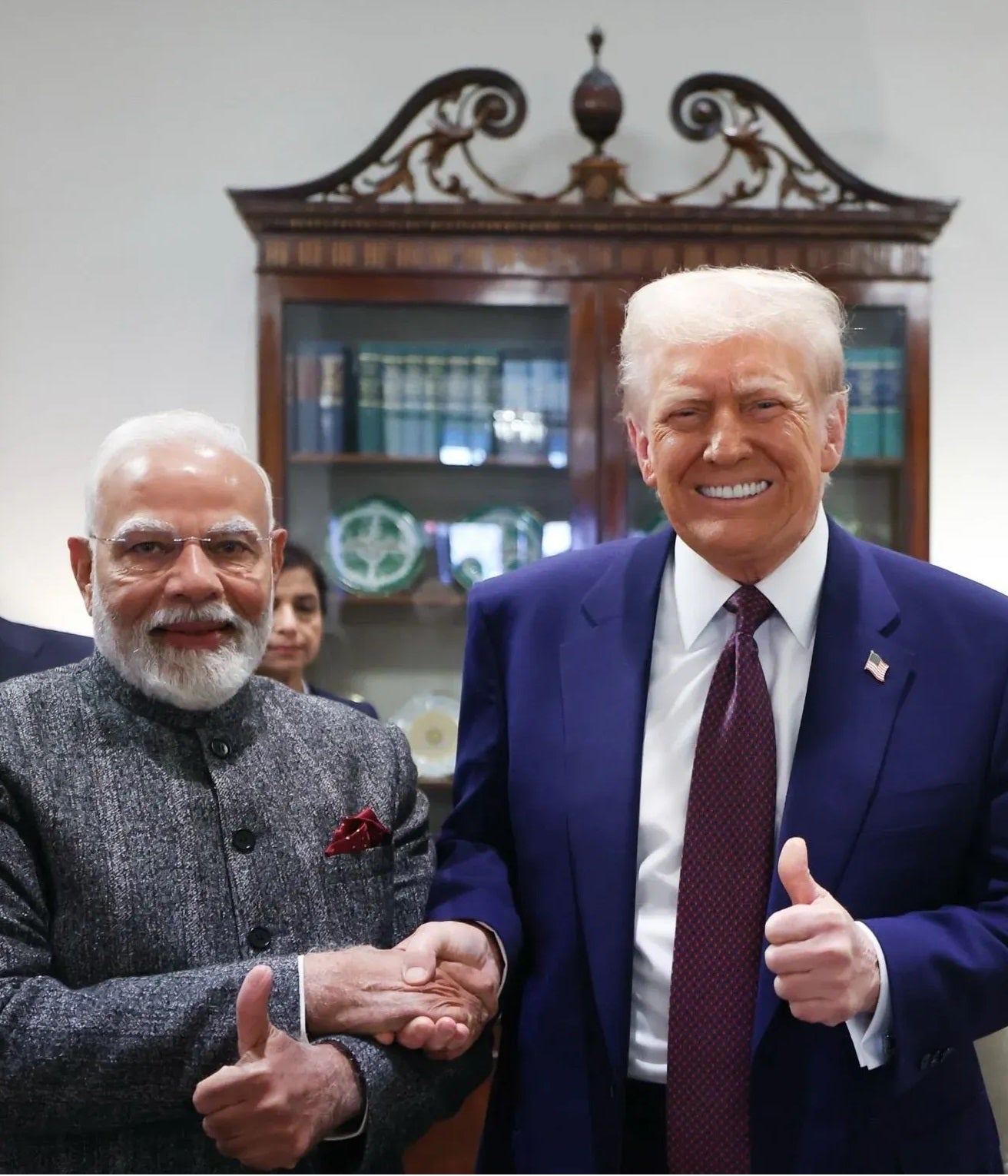 Donald Trump Narendra Modi Indiaglossy Poster Picture Photo Print Banner  Booma Prints