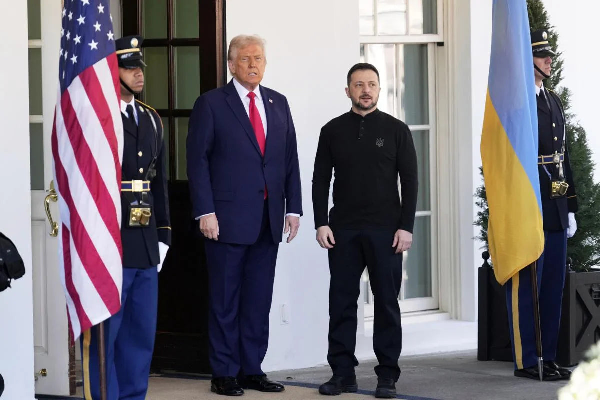 Trump Zelensky Arrival 2025 Glossy Poster Picture Photo Print Banner  Booma Prints
