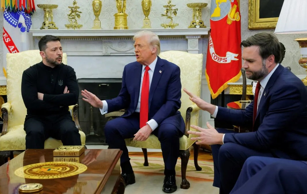 Vance Trump Zelensky Fight Argue Glossy Poster Picture Photo Print Banner  Booma Prints