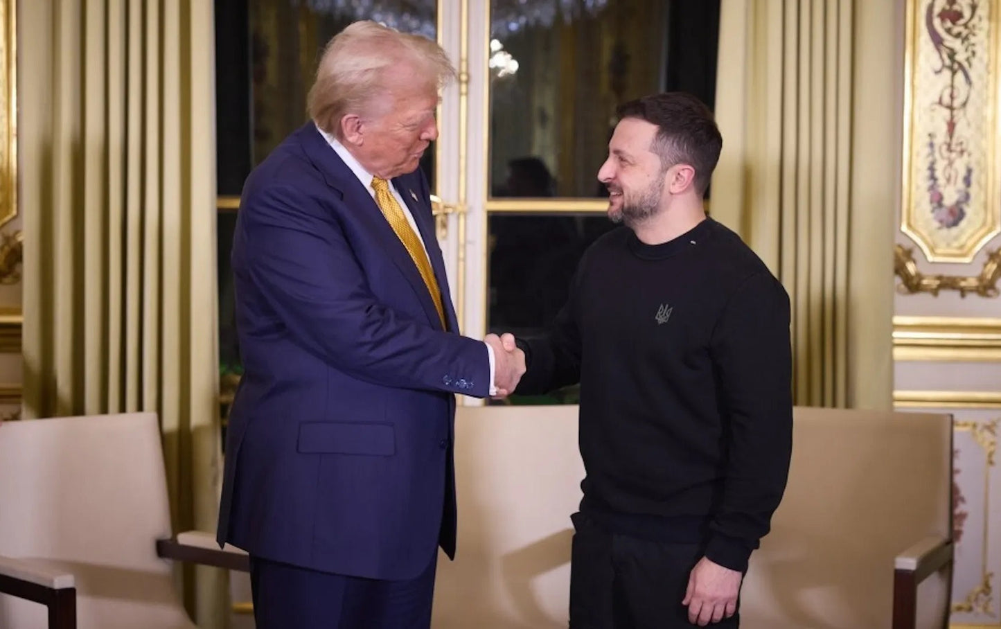 Trump Volodymyr Zelensky Handshake Poster Picture Photo Print Banner  Booma Prints