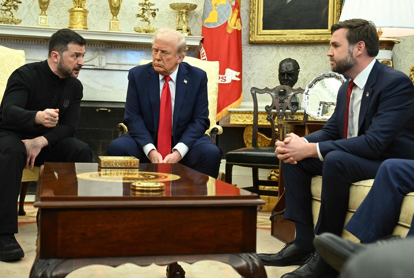Jd Vance Trump Zelensky White House Meet Poster Picture Photo Print Banner  Booma Prints