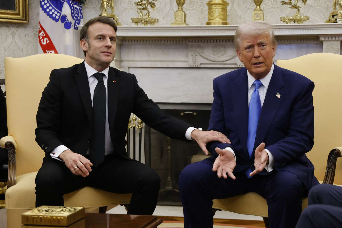 Trump Macron White House 2025 Glossy Poster Picture Photo Print Banner  Booma Prints