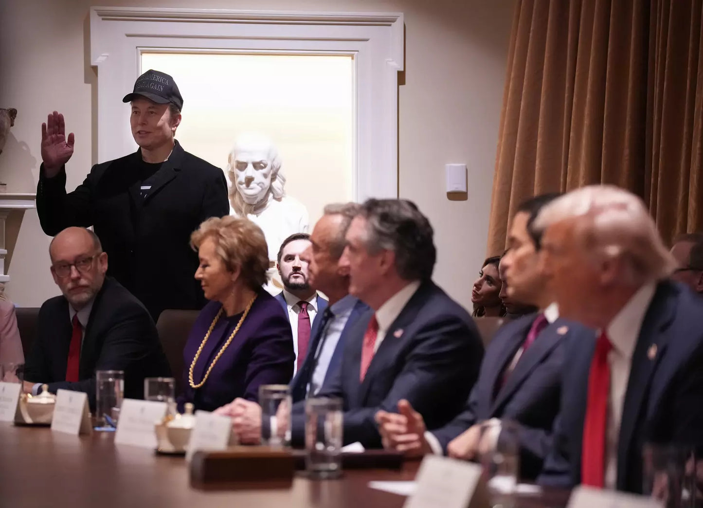 Trump Cabinet Meeting Elon Musk 2025 Poster Picture Photo Print Banner  Booma Prints