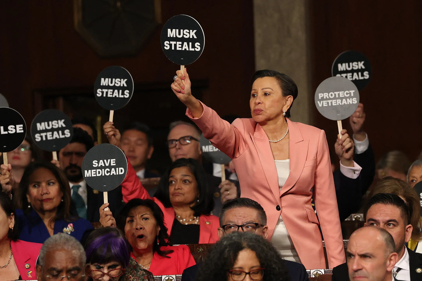 Congress Democrats Musk Steals Signs Poster Picture Photo Print Banner  Booma Prints