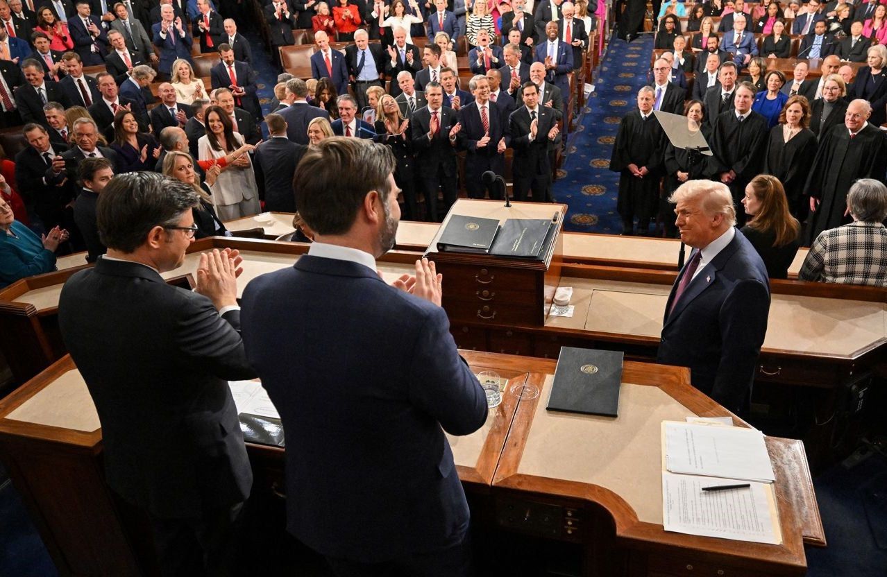Trump Congress Address Vance 2025 Glossy Poster Picture Photo Print Banner  Booma Prints