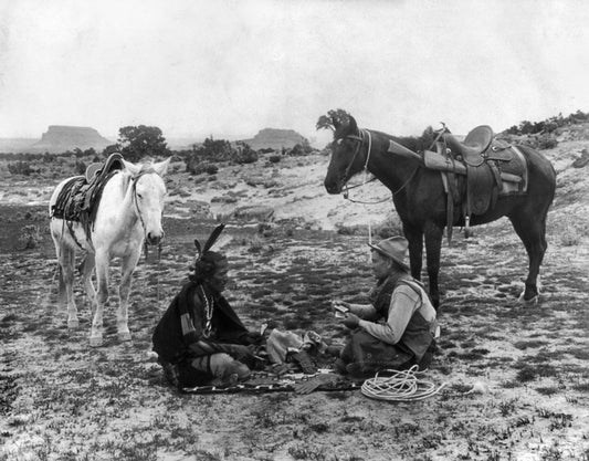 Navajo Indian & Cowboy Playing Cards Poster Picture Photo Print Banner  Booma Prints
