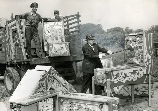 Destroying Pinball Machine Prohibition Poster Picture Photo Print Banner  Booma Prints