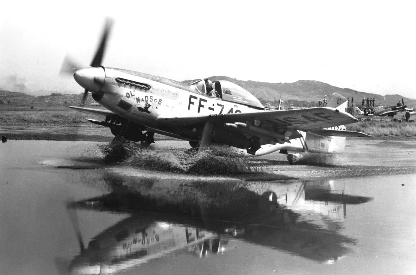 F-51 Mustang Bomber Korean War Glossy Poster Picture Photo Print Banner  Booma Prints