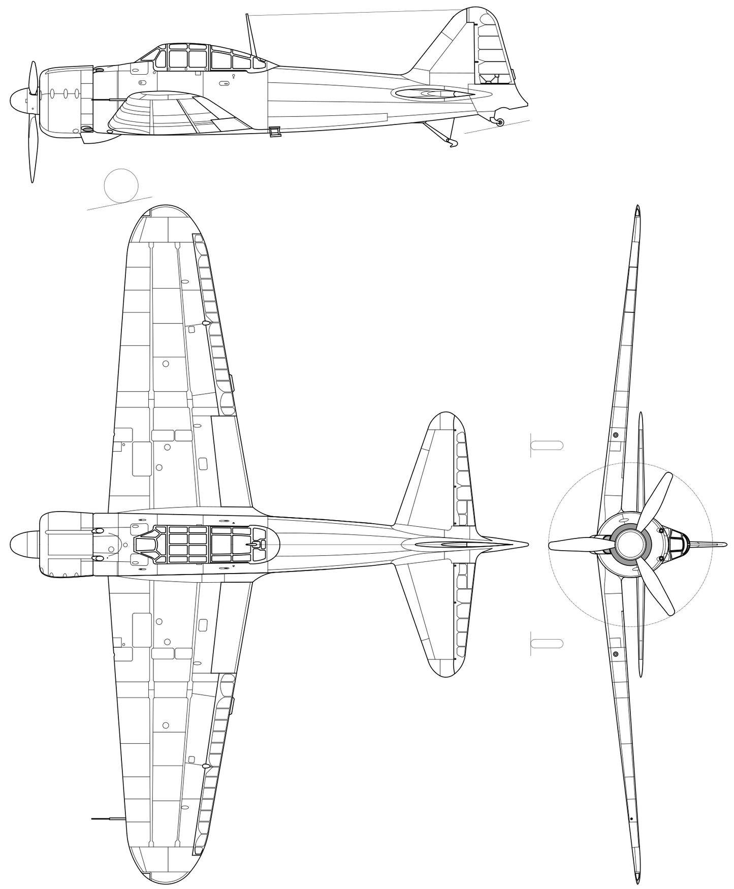 Mitsubishi A6M Zero Diagram Glossy Poster Picture Photo Print Banner  Booma Prints