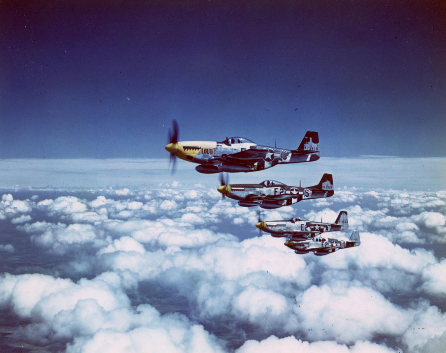 P-51 Mustang Fighter Squadron Glossy Poster Picture Photo Print Banner  Booma Prints