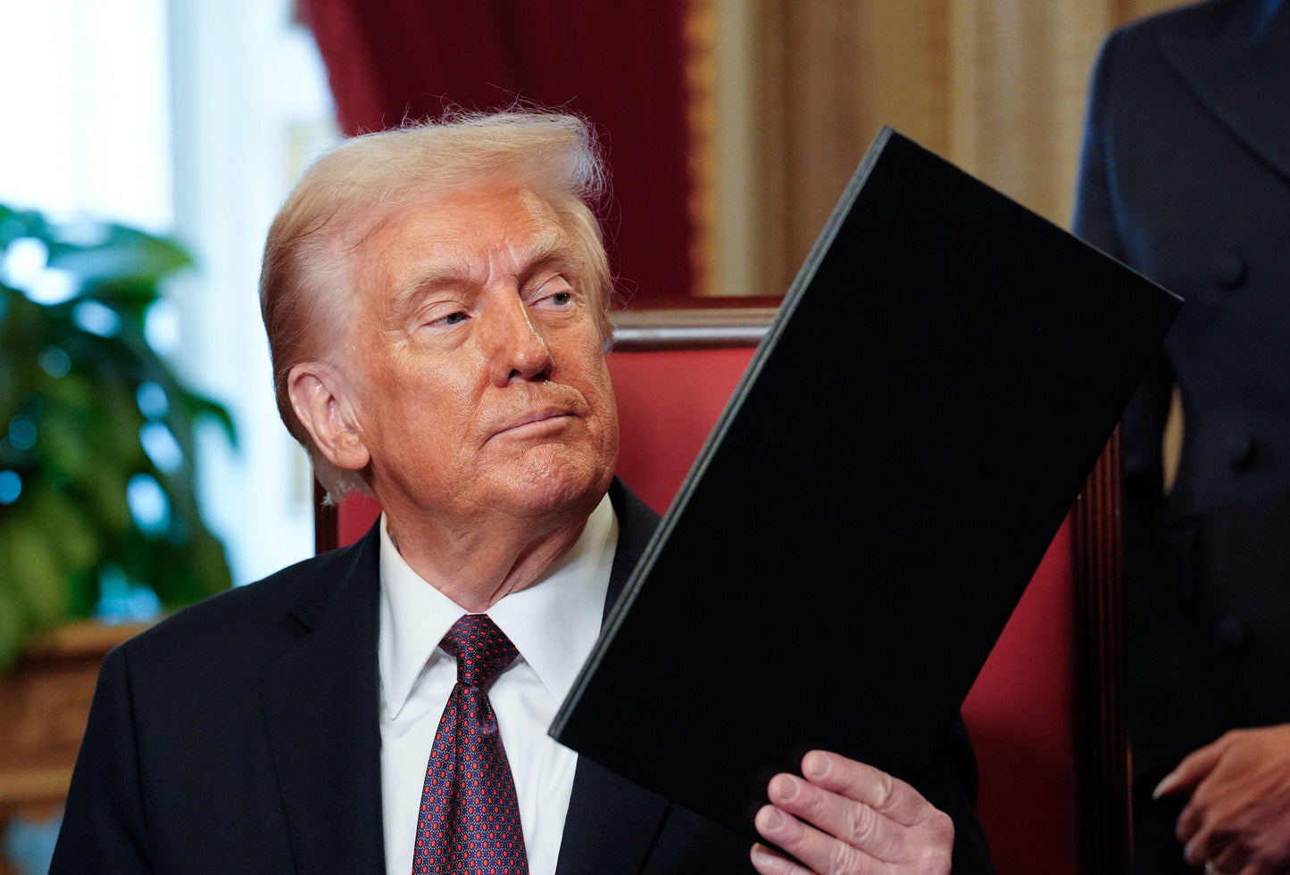 Trump Holding Signed Exective Order Poster Picture Photo Print Banner  Booma Prints