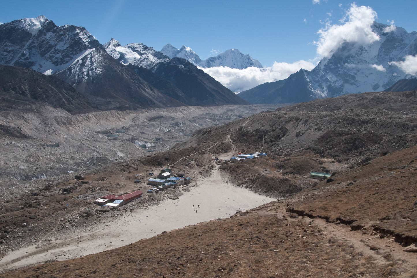 Mount Everest Gorakshep Nepal Glossy Poster Picture Photo Print Banner  Booma Prints