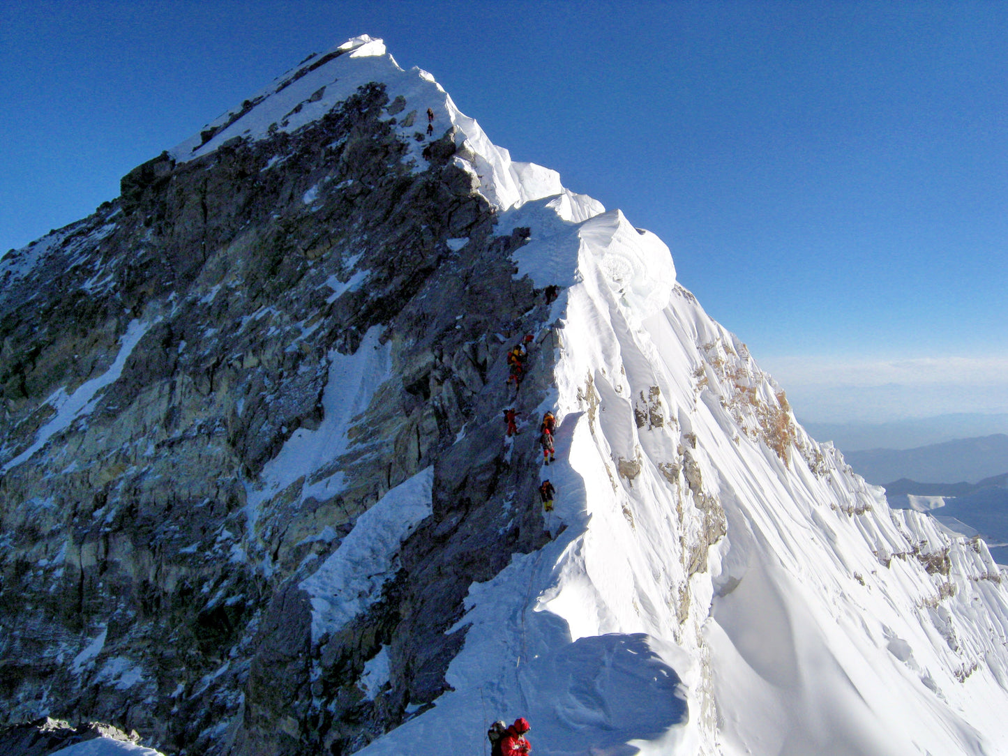 Mount Everest Step Climbers Glossy Poster Picture Photo Print Banner  Booma Prints