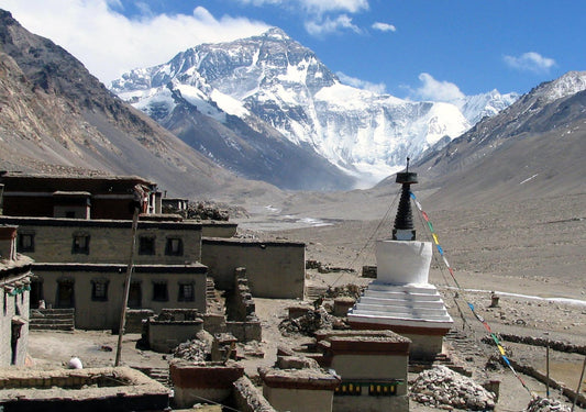 Mount Everest Rongbuk Monastery Glossy Poster Picture Photo Print Banner  Booma Prints