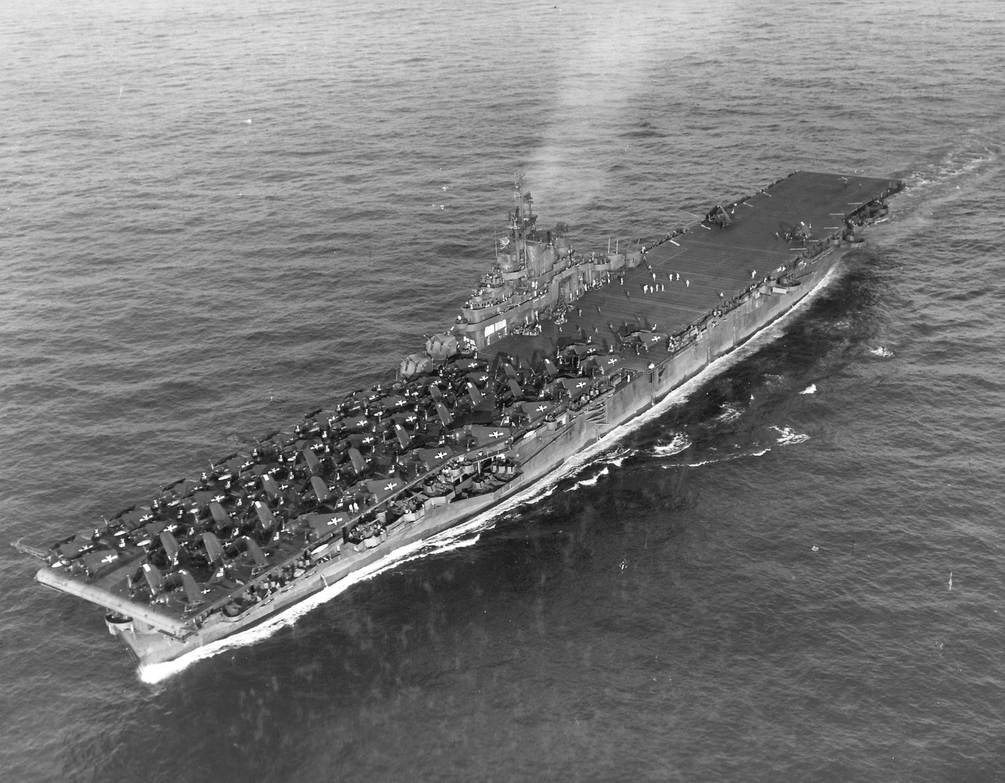 Uss Wasp Cv-18 At Sea 1945 Glossy Poster Picture Photo Print Banner  Booma Prints