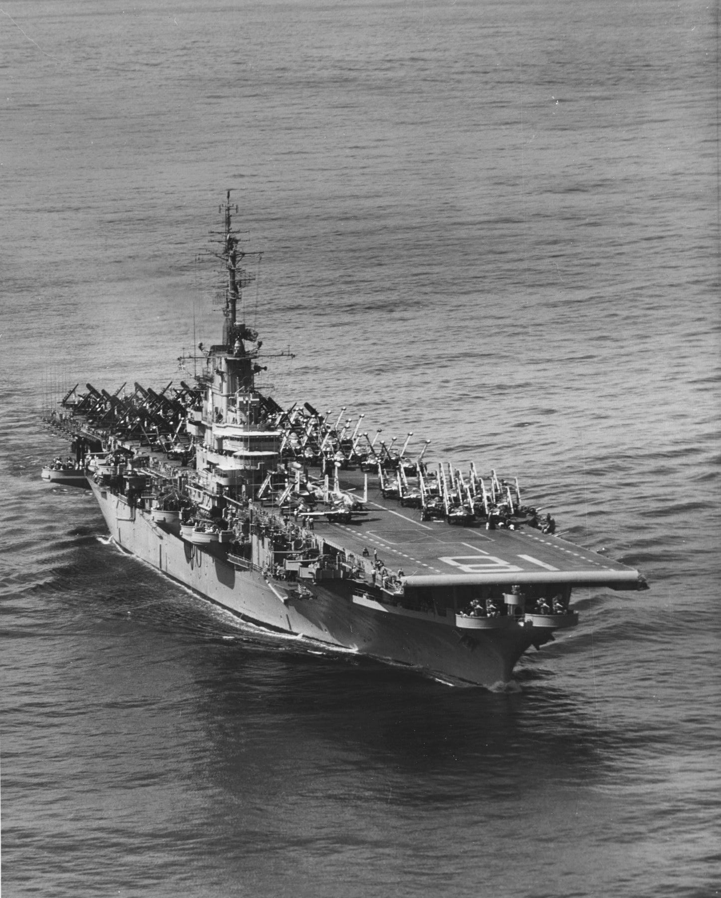 Uss Wasp Cv-18 Far East Sea 1955 Glossy Poster Picture Photo Print Banner  Booma Prints