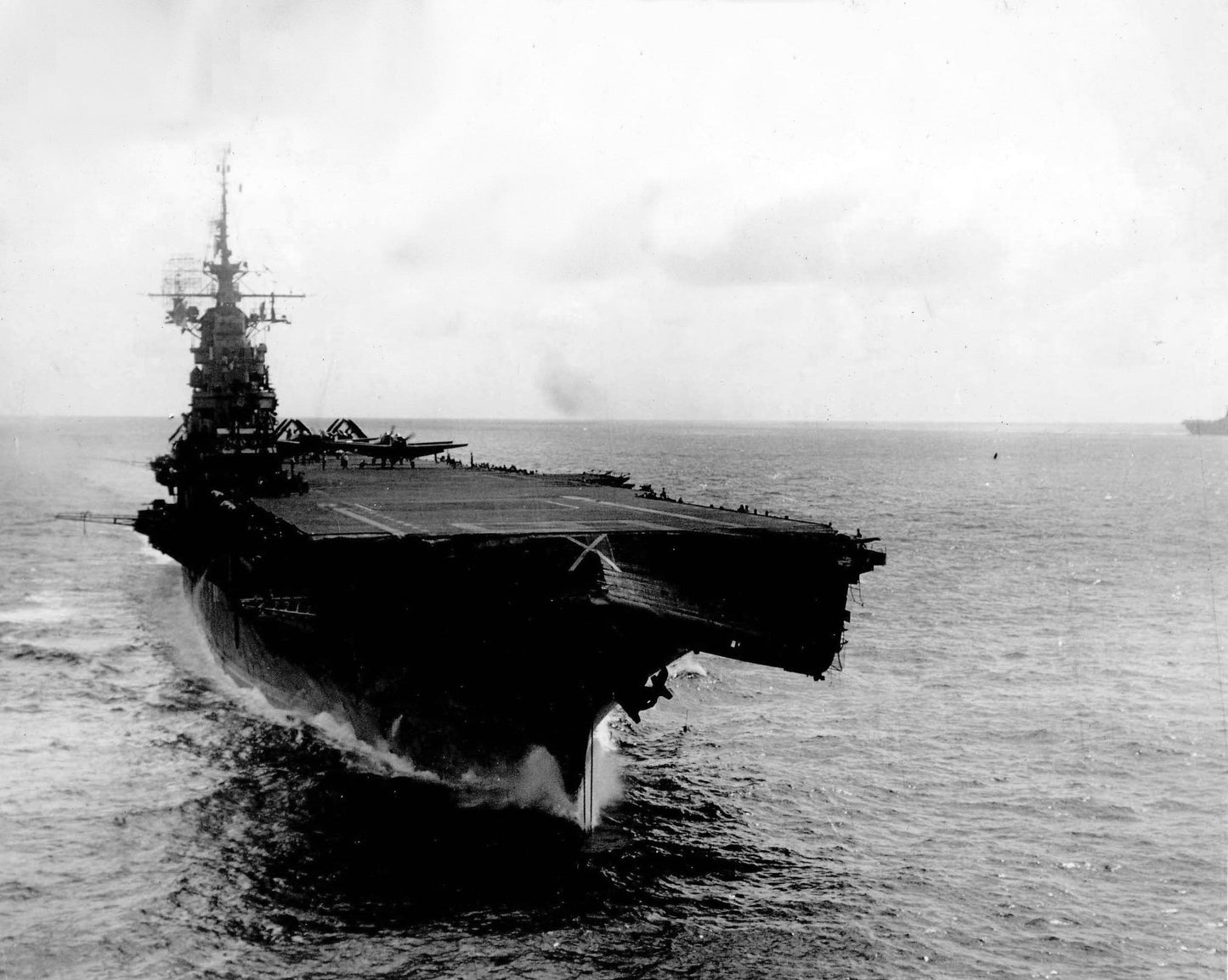 Uss Wasp Cv-18 Typhoon Damage Glossy Poster Picture Photo Print Banner  Booma Prints