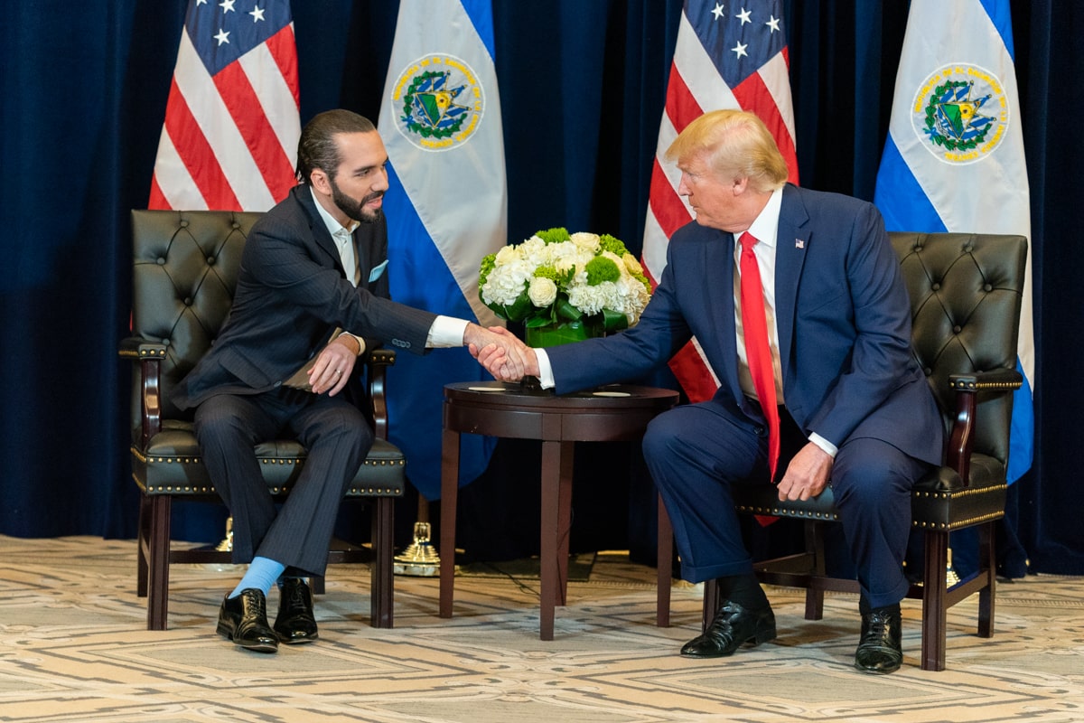 Nayib Bukele Donald Trump Handshake Poster Picture Photo Print Banner  Booma Prints