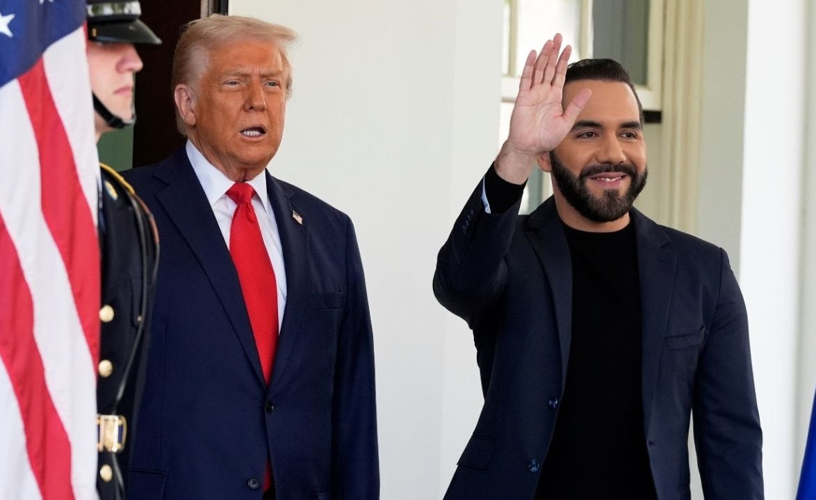 Nayib Bukele Donald Trump Wave Glossy Poster Picture Photo Print Banner  Booma Prints