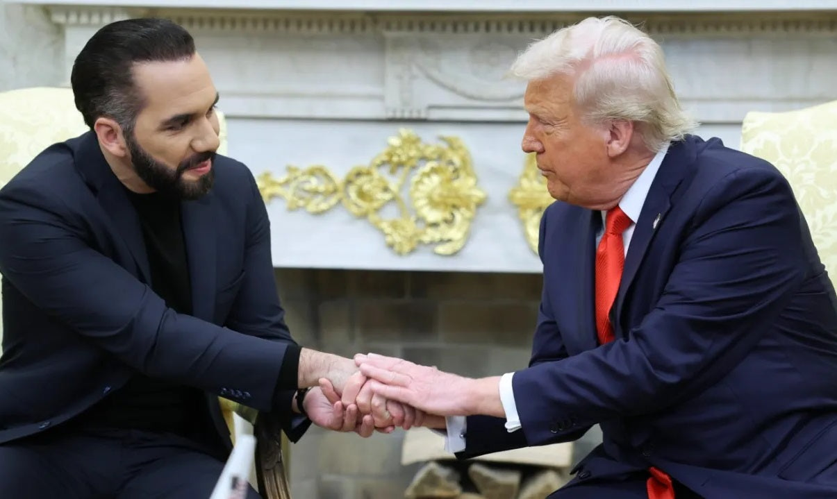 Nayib Bukele Donald Trump Handshake 2025 Poster Picture Photo Print Banner  Booma Prints