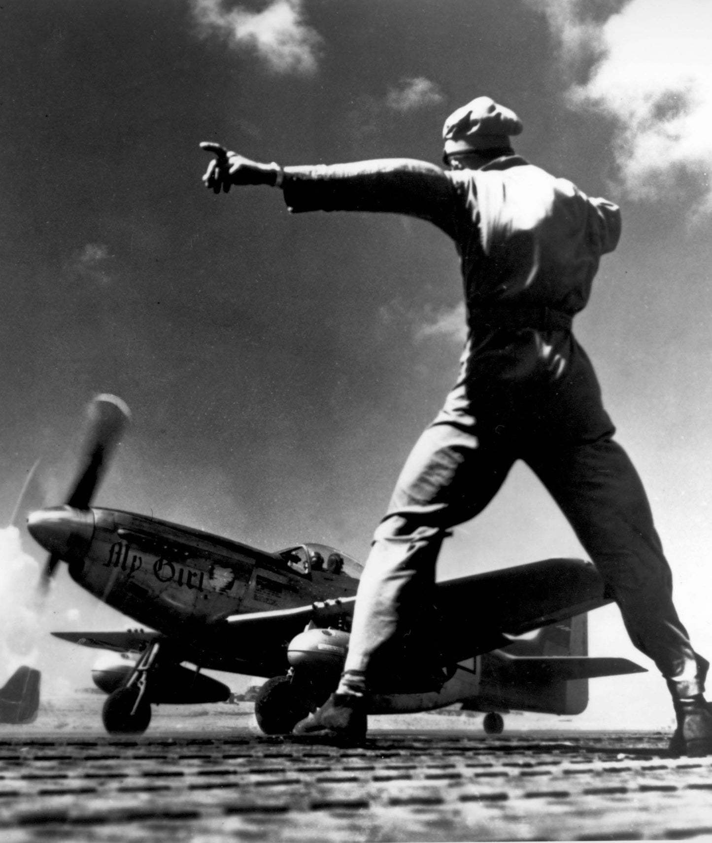P-51 Mustang Taking Off Iwo Jima Japan Glossy Poster Picture Photo Print Banner  Booma Prints