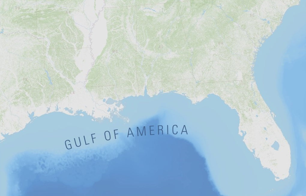 Gulf Of America Map Oceanic Basin Glossy Poster Picture Photo Print Banner  Booma Prints