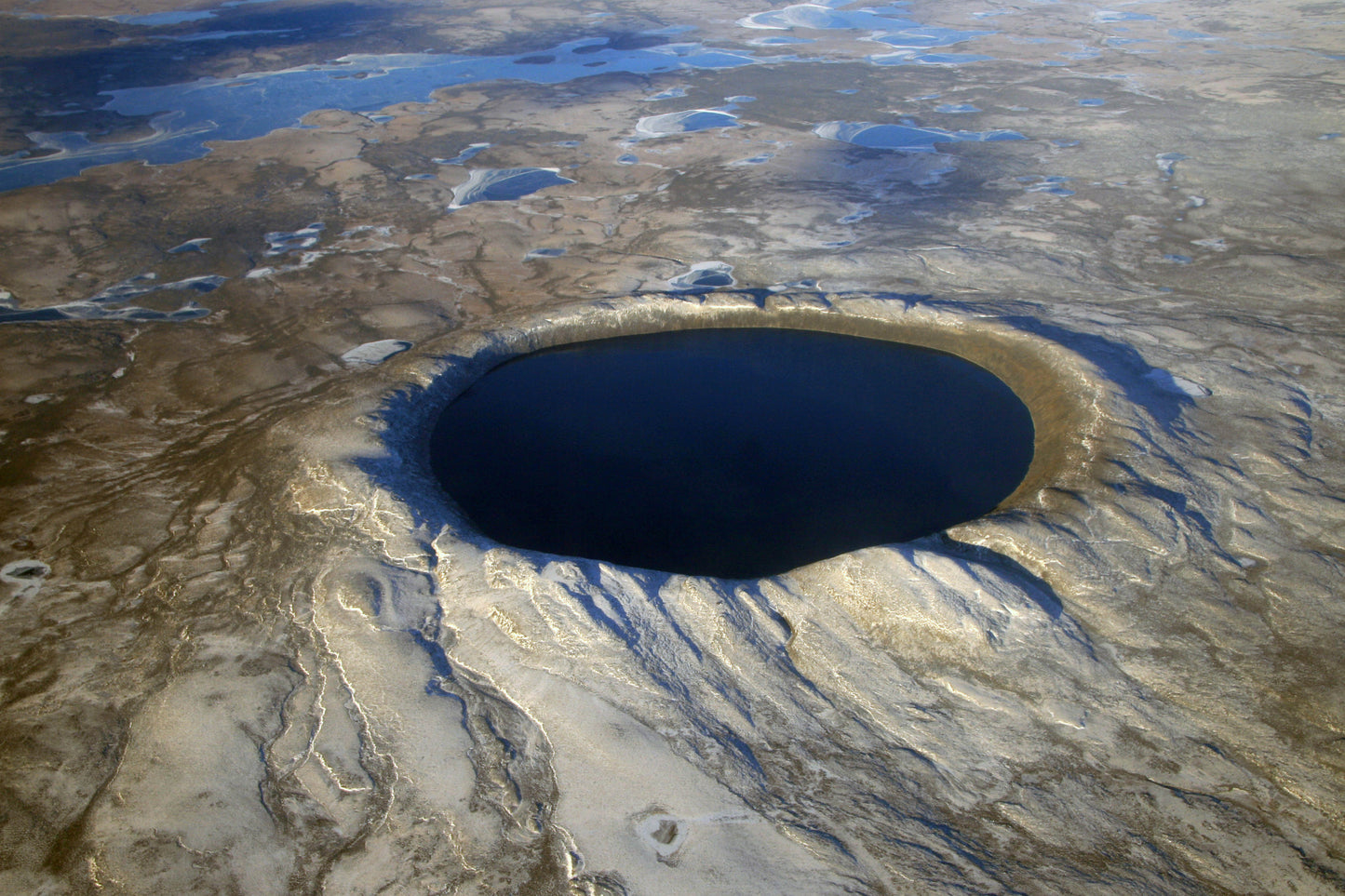 Lake Pingualuit Crater Canada Glossy Poster Picture Photo Print Banner  Booma Prints